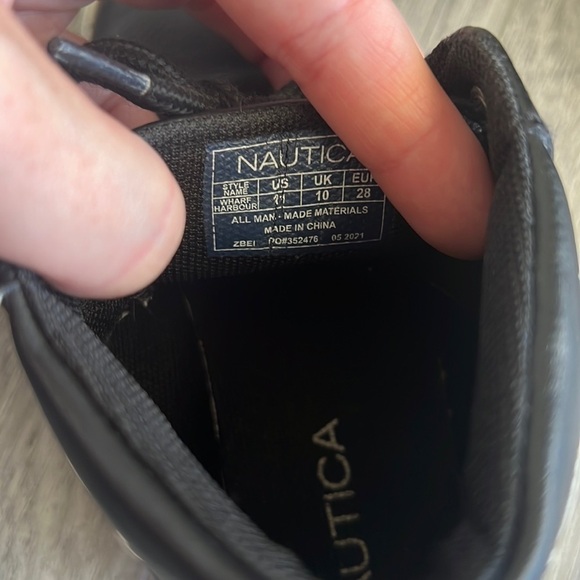 Nautical Black High Top Sneakers Size 11 - Picture 7 of 7